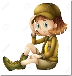 16564285-illustration-of-a-girl-on-a-white-background-Stock-Vector-scout-girl-adventure